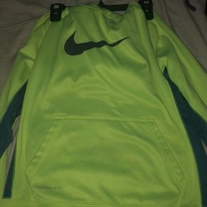 A neon Nike boys hoodie